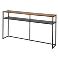 Longue table console – Acier avec étagère, 126 cm (L) x 20 cm (l) x 65 cm (H)