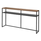 Longue table console – Acier avec étagère, 126 cm (L) x 20 cm (l) x 65 cm (H)