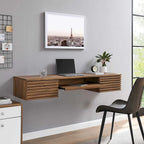 Support mural en bois pour bureau