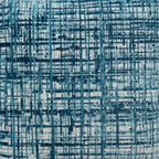 Pouffe ottoman 45 cm bleu en mélange de polyester – Repose-pieds compact pour salon