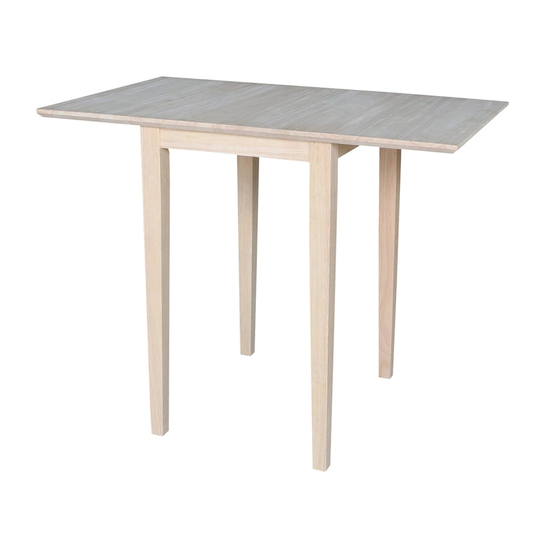 Petite table de salle à manger à abattants de style Shaker – Bois d'hévéa massif, 36W x 22D x 29H po, Plusieurs finitions