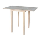 Petite table de salle à manger à abattants de style Shaker – Bois d'hévéa massif, 36W x 22D x 29H po, Plusieurs finitions