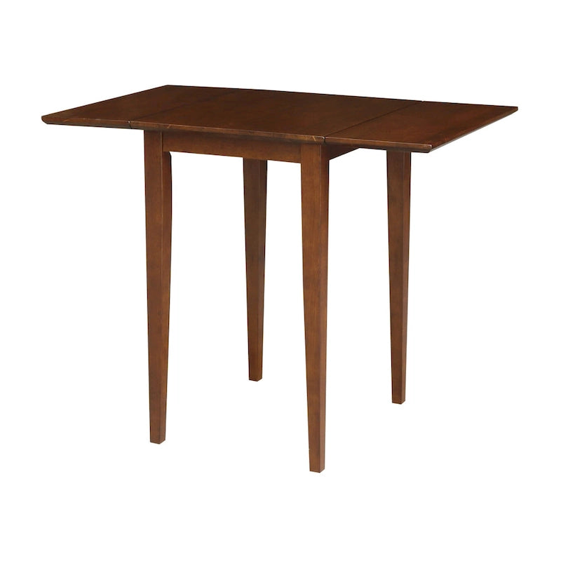 Petite table de salle à manger à abattants de style Shaker – Bois d'hévéa massif, 36W x 22D x 29H po, Plusieurs finitions