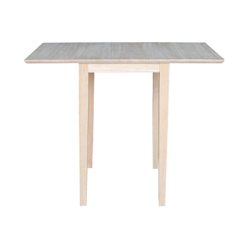 Petite table de salle à manger à abattants de style Shaker – Bois d'hévéa massif, 36W x 22D x 29H po, Plusieurs finitions