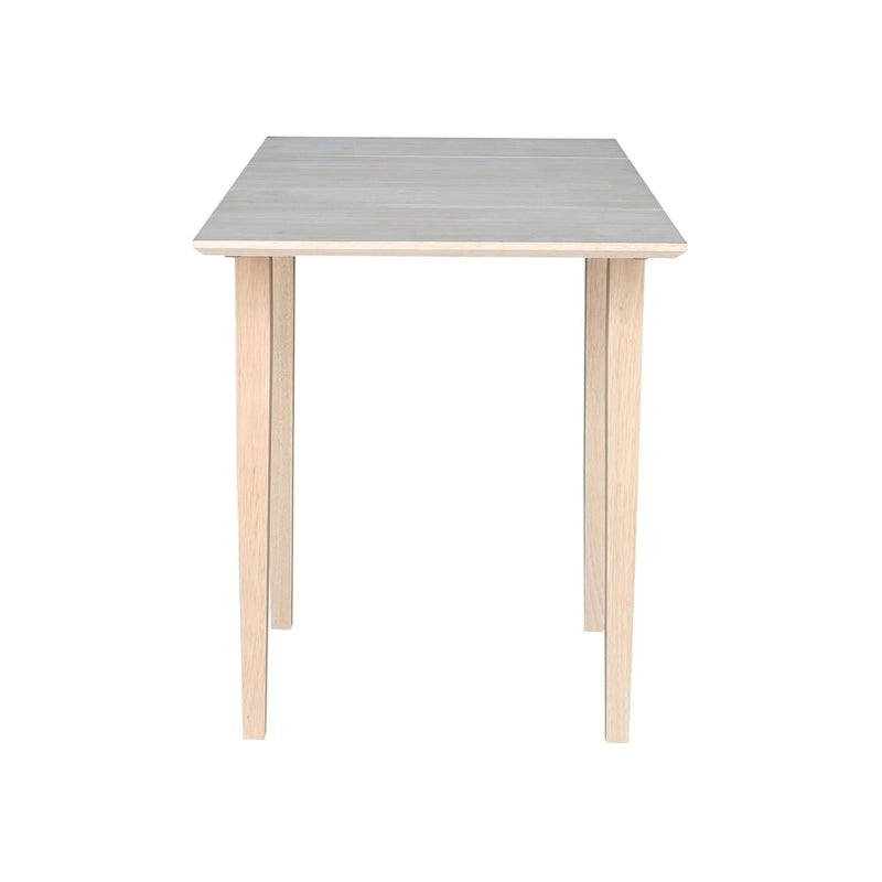 Petite table de salle à manger à abattants de style Shaker – Bois d'hévéa massif, 36W x 22D x 29H po, Plusieurs finitions