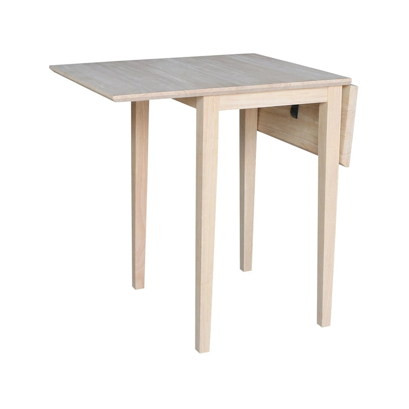 Petite table de salle à manger à abattants de style Shaker – Bois d'hévéa massif, 36W x 22D x 29H po, Plusieurs finitions