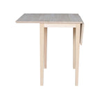 Petite table de salle à manger à abattants de style Shaker – Bois d'hévéa massif, 36W x 22D x 29H po, Plusieurs finitions