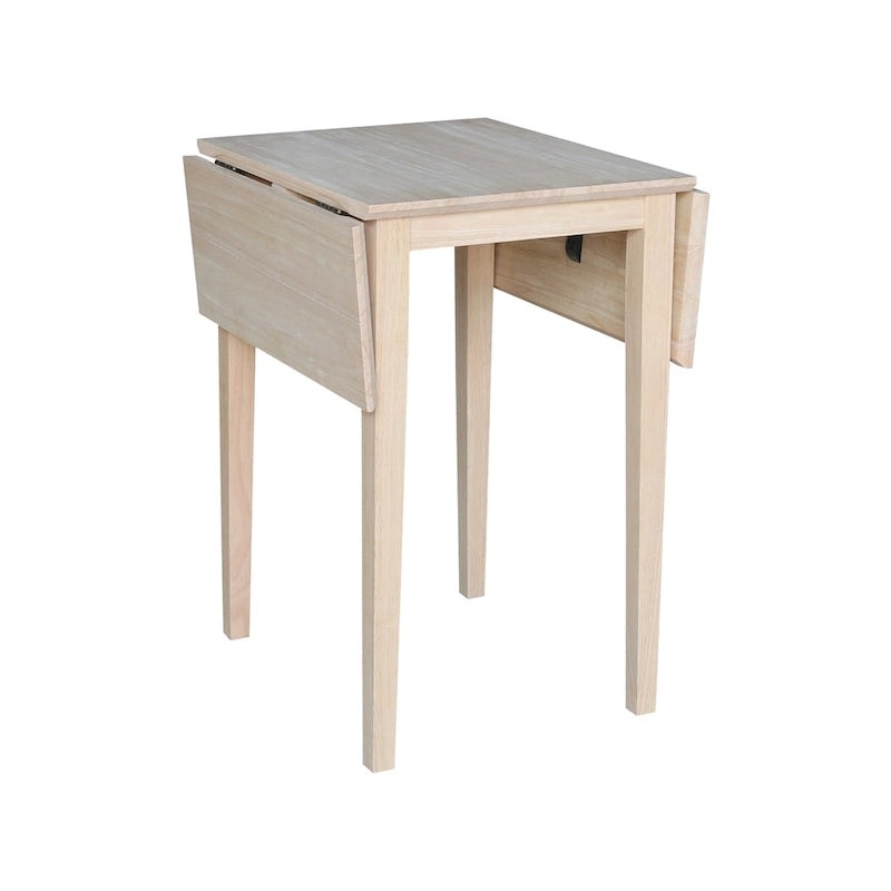 Petite table de salle à manger à abattants de style Shaker – Bois d'hévéa massif, 36W x 22D x 29H po, Plusieurs finitions