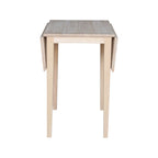 Petite table de salle à manger à abattants de style Shaker – Bois d'hévéa massif, 36W x 22D x 29H po, Plusieurs finitions