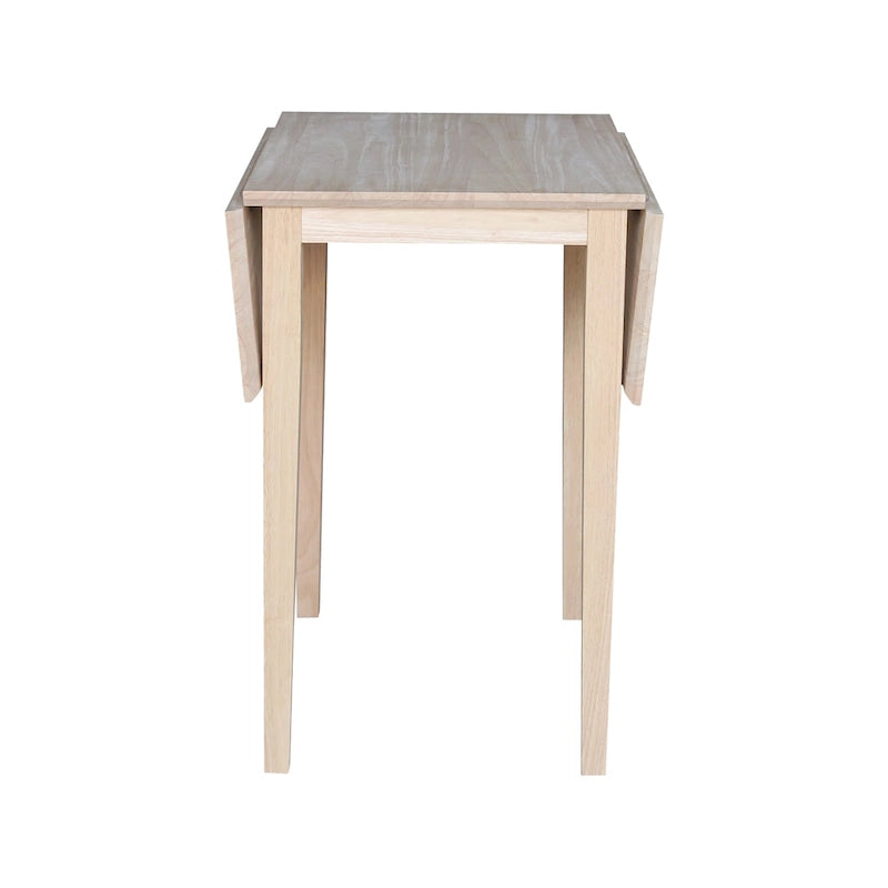 Petite table de salle à manger à abattants de style Shaker – Bois d'hévéa massif, 36W x 22D x 29H po, Plusieurs finitions
