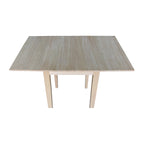 Petite table de salle à manger à abattants de style Shaker – Bois d'hévéa massif, 36W x 22D x 29H po, Plusieurs finitions