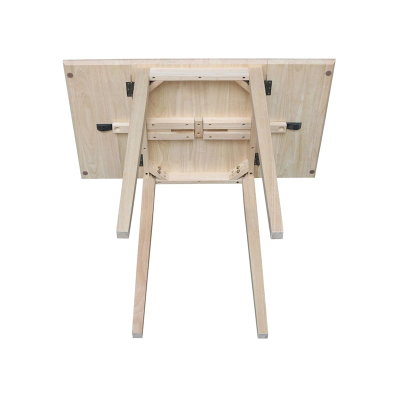 Petite table de salle à manger à abattants de style Shaker – Bois d'hévéa massif, 36W x 22D x 29H po, Plusieurs finitions