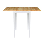 Petite table de salle à manger à abattants de style Shaker – Bois d'hévéa massif, 36W x 22D x 29H po, Plusieurs finitions