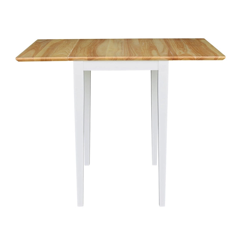 Petite table de salle à manger à abattants de style Shaker – Bois d'hévéa massif, 36W x 22D x 29H po, Plusieurs finitions