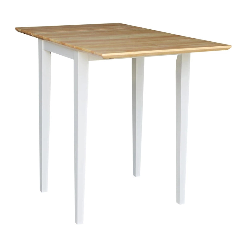 Petite table de salle à manger à abattants de style Shaker – Bois d'hévéa massif, 36W x 22D x 29H po, Plusieurs finitions