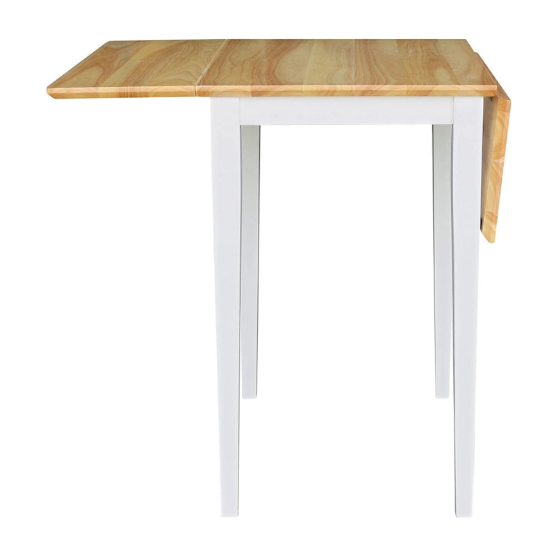 Petite table de salle à manger à abattants de style Shaker – Bois d'hévéa massif, 36W x 22D x 29H po, Plusieurs finitions