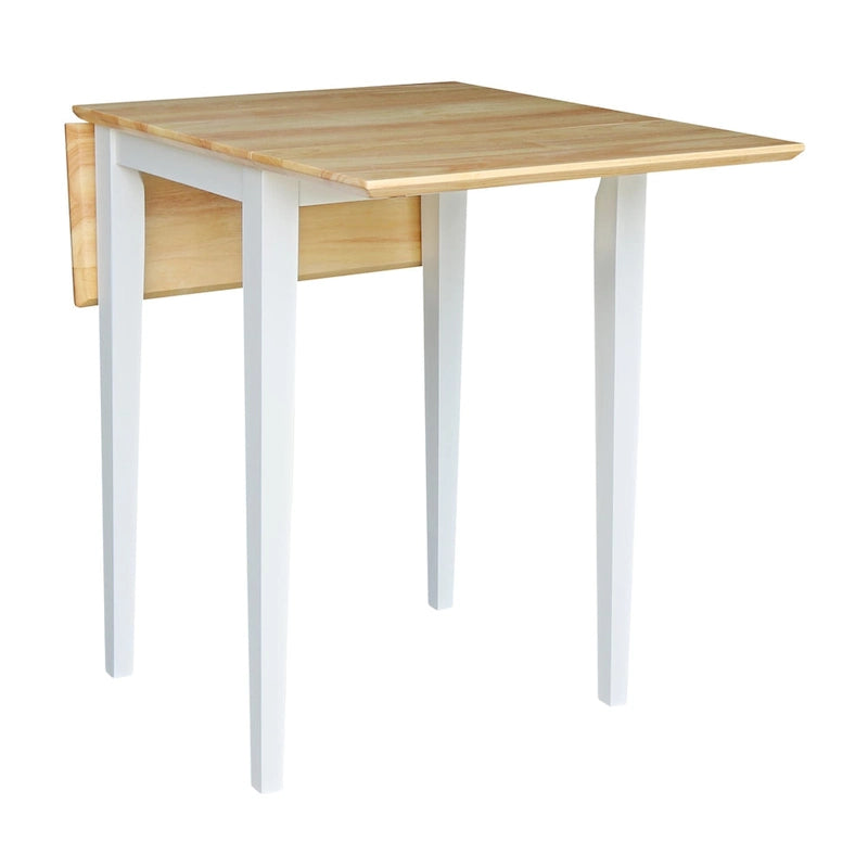 Petite table de salle à manger à abattants de style Shaker – Bois d'hévéa massif, 36W x 22D x 29H po, Plusieurs finitions