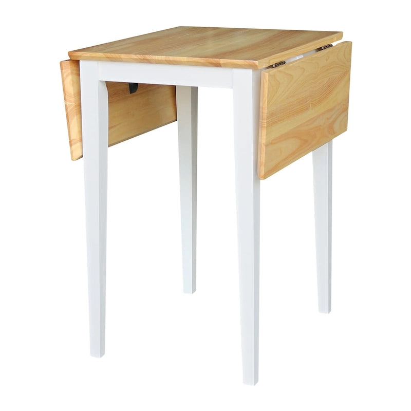 Petite table de salle à manger à abattants de style Shaker – Bois d'hévéa massif, 36W x 22D x 29H po, Plusieurs finitions