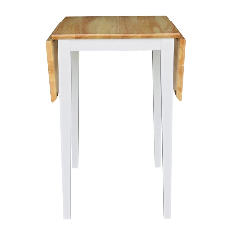 Petite table de salle à manger à abattants de style Shaker – Bois d'hévéa massif, 36W x 22D x 29H po, Plusieurs finitions