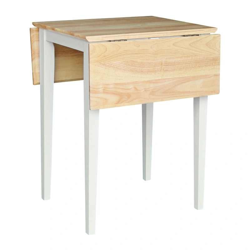 Petite table de salle à manger à abattants de style Shaker – Bois d'hévéa massif, 36W x 22D x 29H po, Plusieurs finitions
