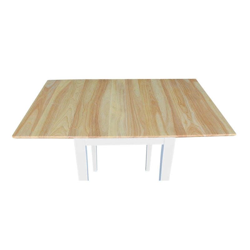 Petite table de salle à manger à abattants de style Shaker – Bois d'hévéa massif, 36W x 22D x 29H po, Plusieurs finitions
