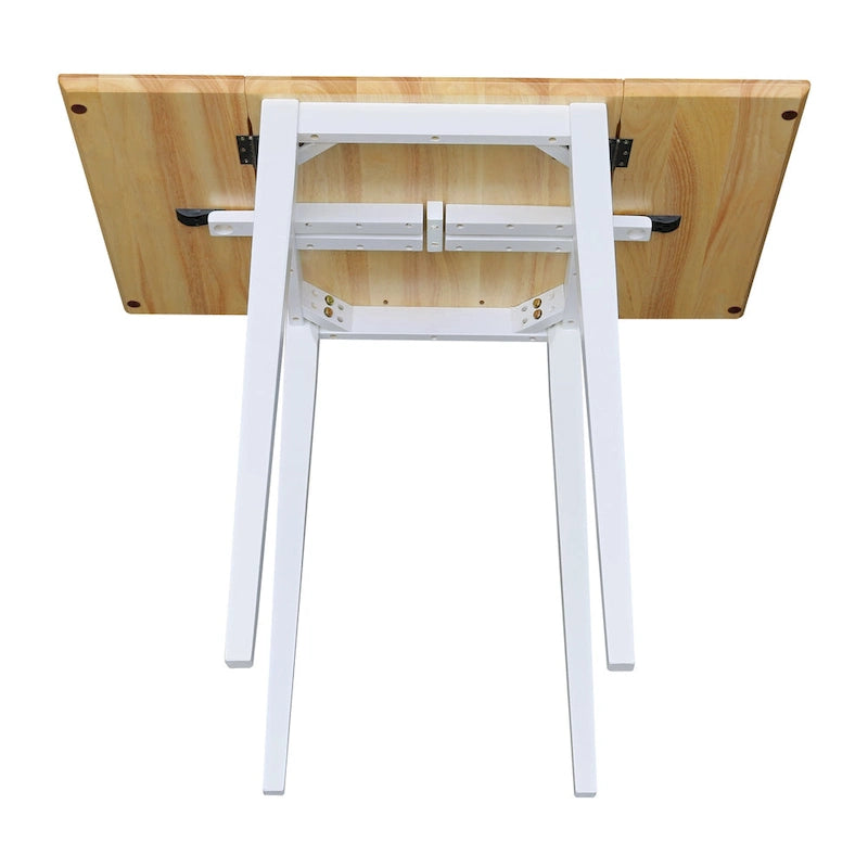 Petite table de salle à manger à abattants de style Shaker – Bois d'hévéa massif, 36W x 22D x 29H po, Plusieurs finitions