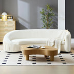 Canapé moderne incurvé 4 places en tissu