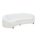 Canapé moderne incurvé 4 places en tissu