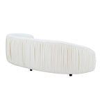 Canapé moderne incurvé 4 places en tissu