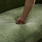 Canapé moderne incurvé 4 places en tissu